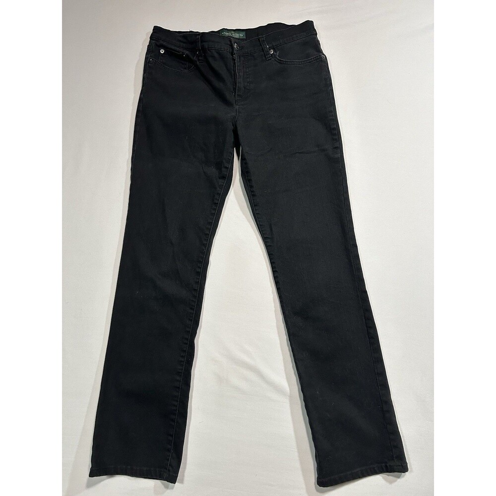Lauren Ralph Lauren Jeans Co Women’s Size 10 Black Straight Leg Stretch Jeans